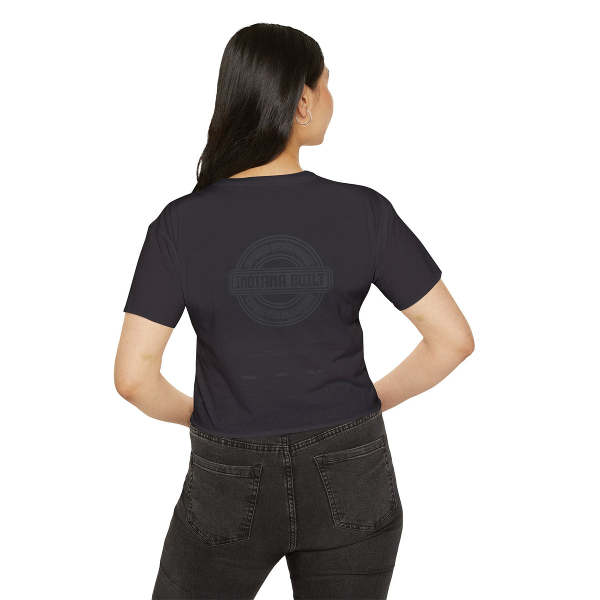 Indiana Built Crop Top — Women's Festival Graphic Tee