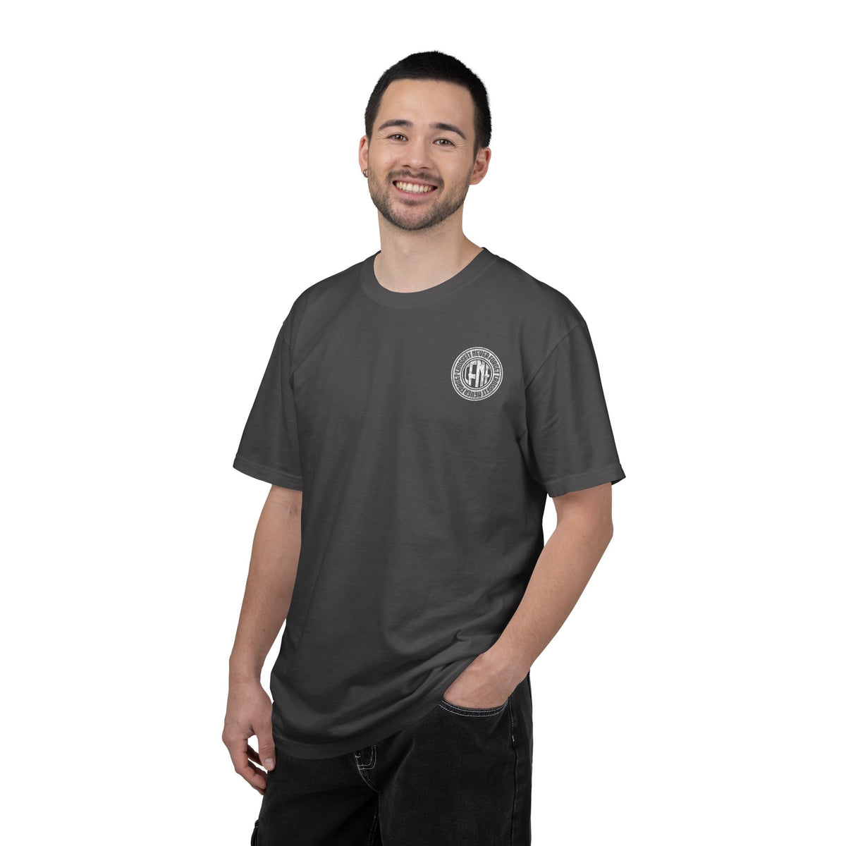 White Garment-Dyed T-Shirt — Classic Crewneck Tee