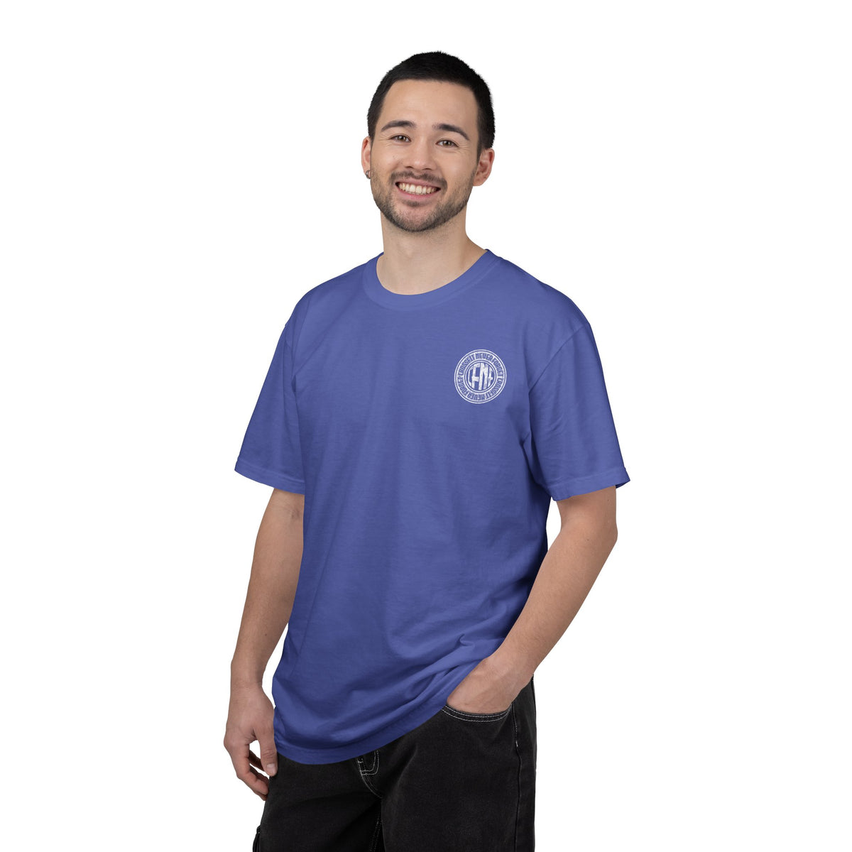 White Garment-Dyed T-Shirt — Classic Crewneck Tee