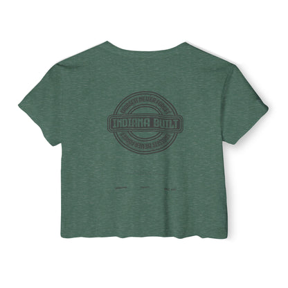 Indiana Built Crop Top — Women's Festival Graphic Tee