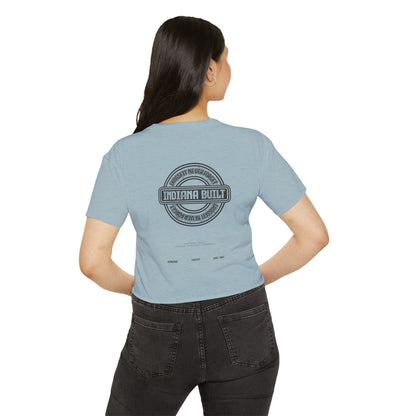 Indiana Built Crop Top — Women's Festival Graphic Tee