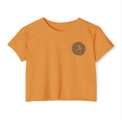Indiana Built Crop Top — Women's Festival Graphic Tee
