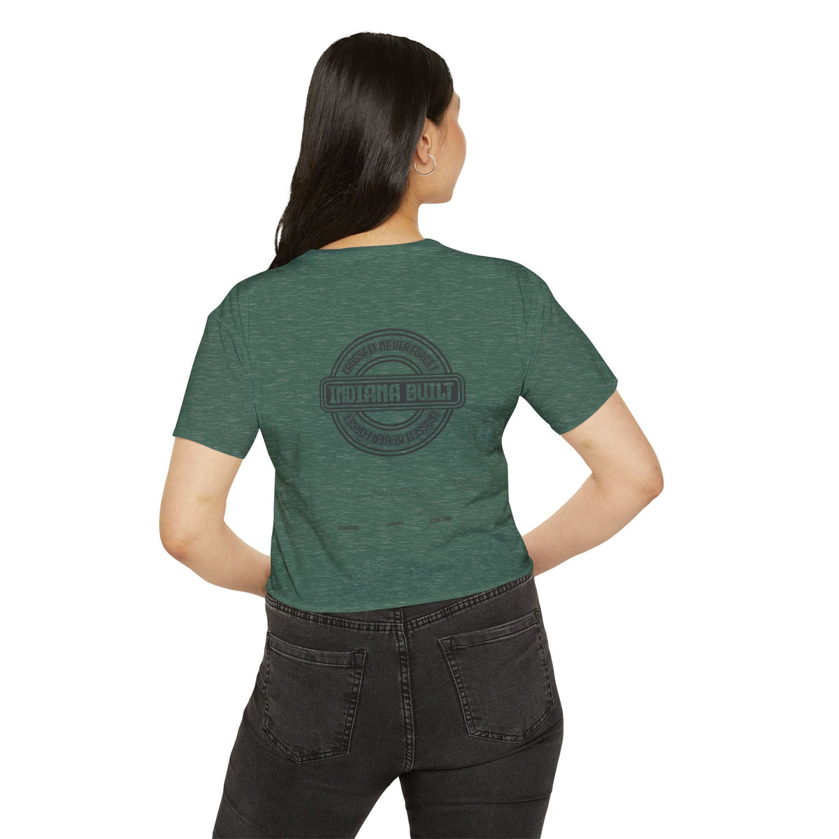 Indiana Built Crop Top — Women's Festival Graphic Tee