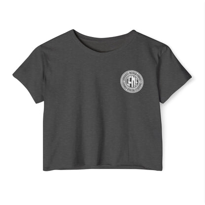 Indiana Built Women's Festival Crop Top — Retro Logo Crop Tee for Music Festivals & Summer Events