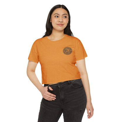 Indiana Built Crop Top — Women's Festival Graphic Tee