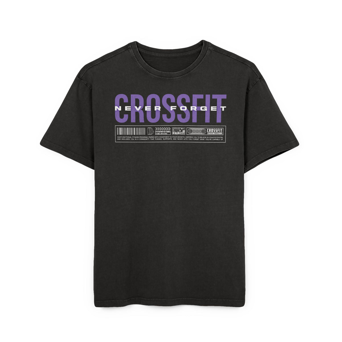 “CrossFit Never Forget” Oversized Men's Shirt