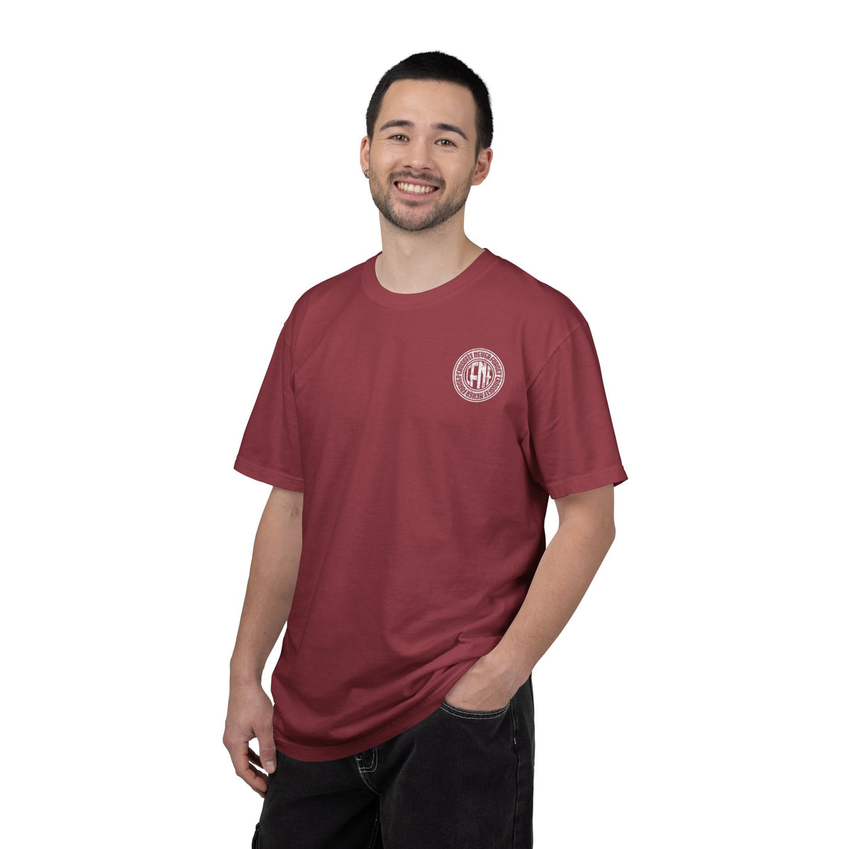 White Garment-Dyed T-Shirt — Classic Crewneck Tee