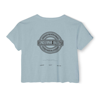 Indiana Built Crop Top — Women's Festival Graphic Tee