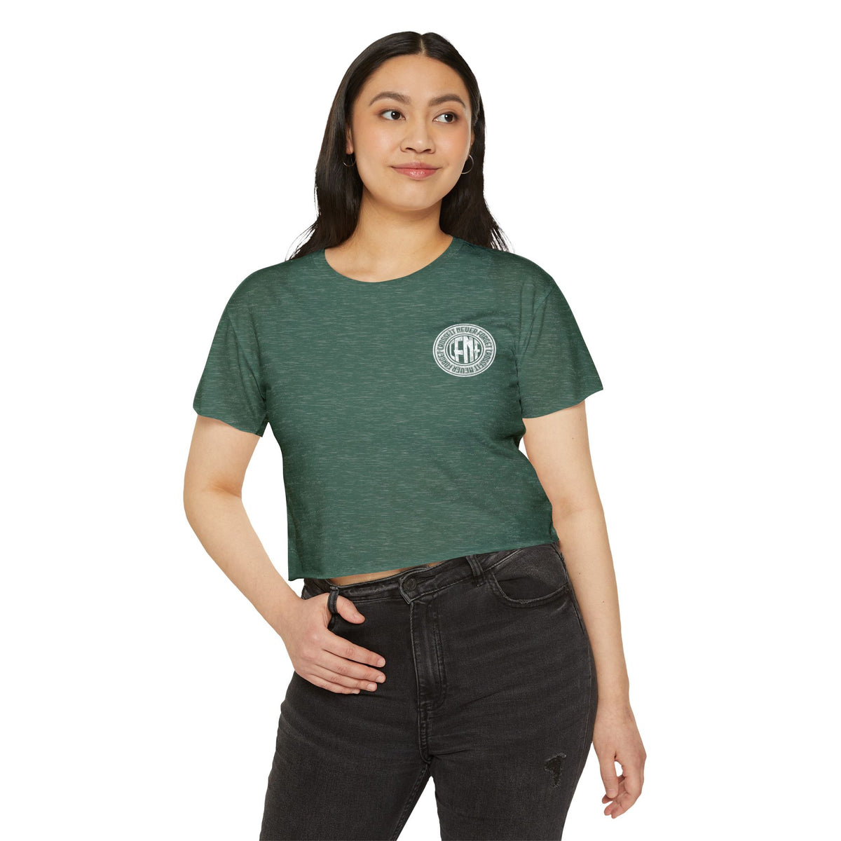 Indiana Built Women's Festival Crop Top — Retro Logo Crop Tee for Music Festivals & Summer Events