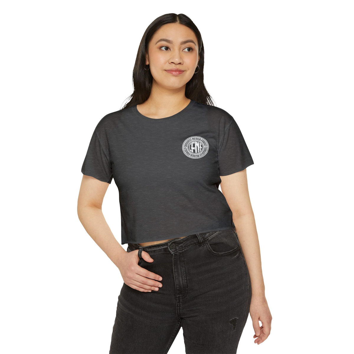 Indiana Built Women's Festival Crop Top — Retro Logo Crop Tee for Music Festivals & Summer Events