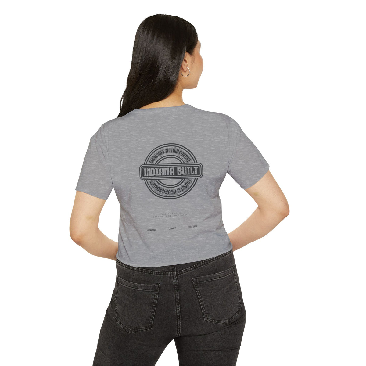 Indiana Built Crop Top — Women's Festival Graphic Tee