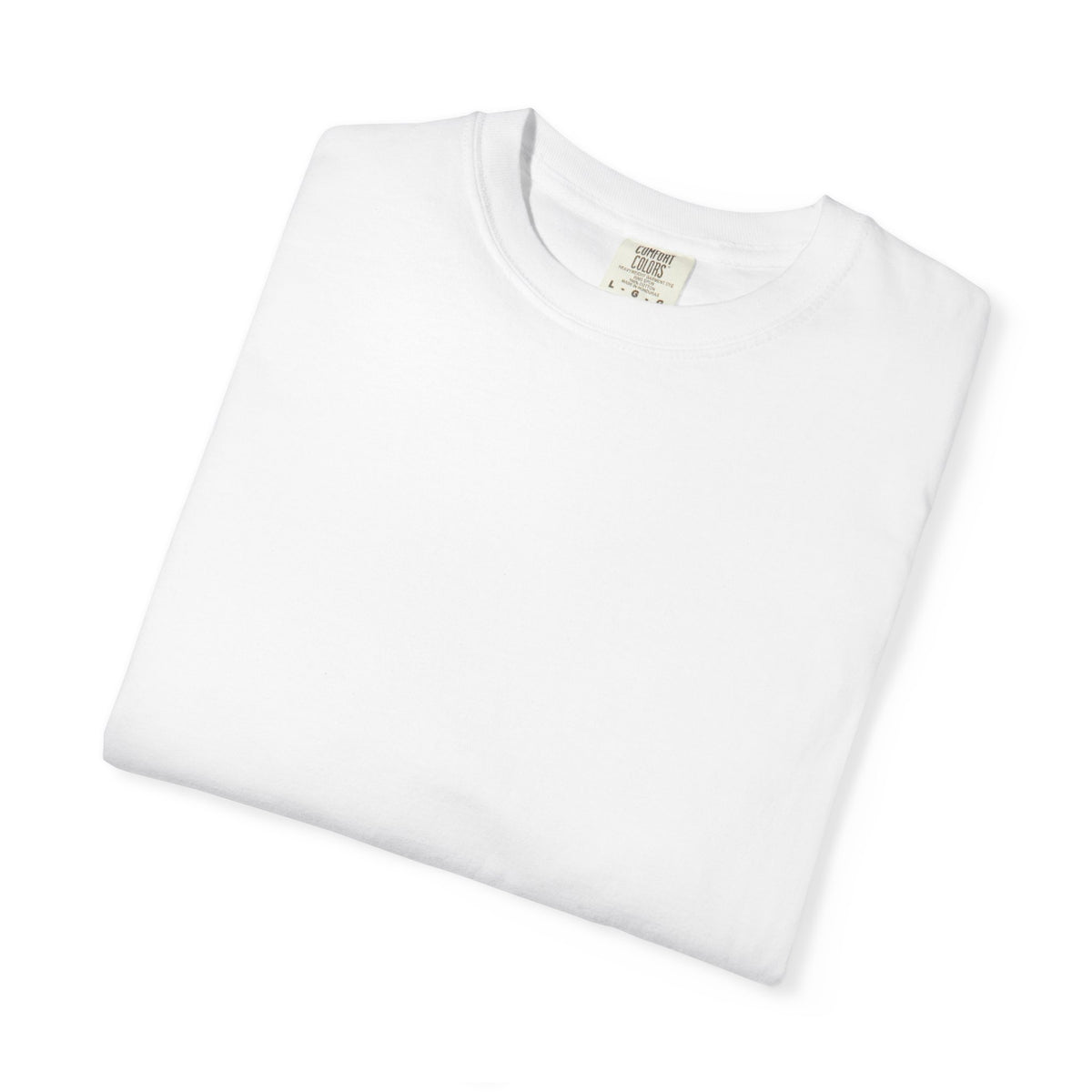 White Garment-Dyed T-Shirt — Classic Crewneck Tee