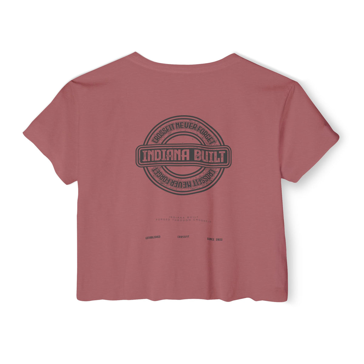 Indiana Built Crop Top — Women's Festival Graphic Tee