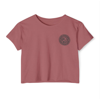 Indiana Built Crop Top — Women's Festival Graphic Tee