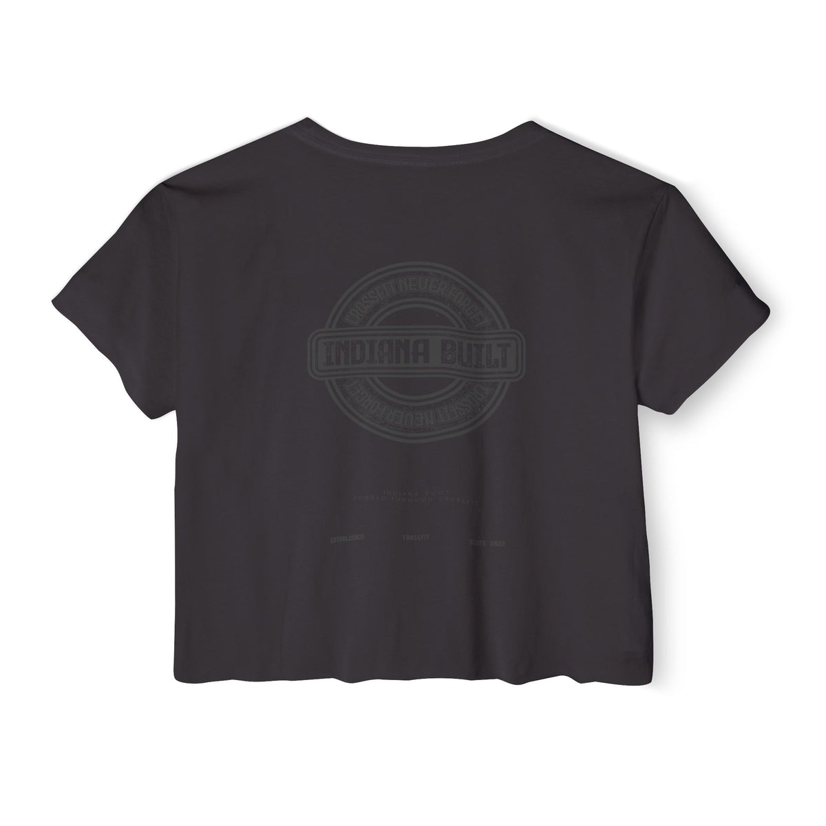 Indiana Built Crop Top — Women's Festival Graphic Tee