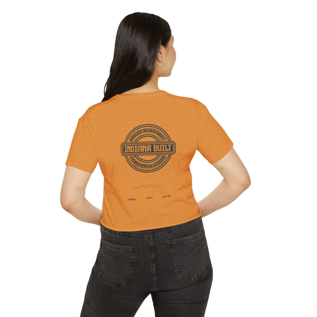 Indiana Built Crop Top — Women's Festival Graphic Tee