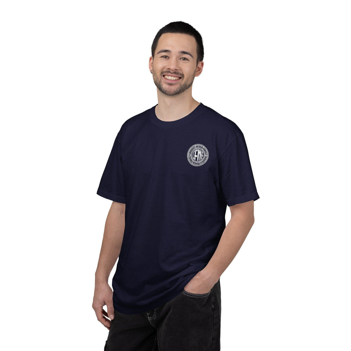 White Garment-Dyed T-Shirt — Classic Crewneck Tee
