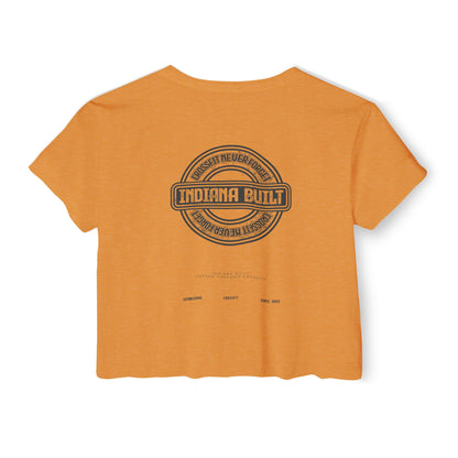 Indiana Built Crop Top — Women's Festival Graphic Tee