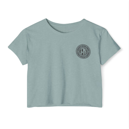 Indiana Built Crop Top — Women's Festival Graphic Tee