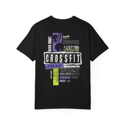 CrossFit Open 2025 Garment-Dyed T-Shirt — Retro Patch Graphic