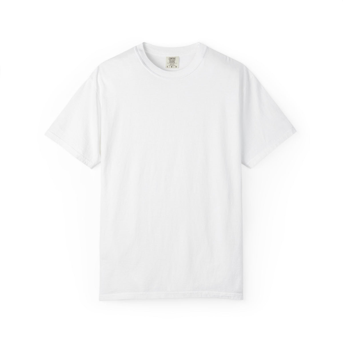 White Garment-Dyed T-Shirt — Classic Crewneck Tee
