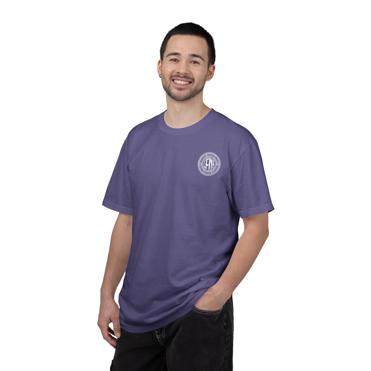 White Garment-Dyed T-Shirt — Classic Crewneck Tee