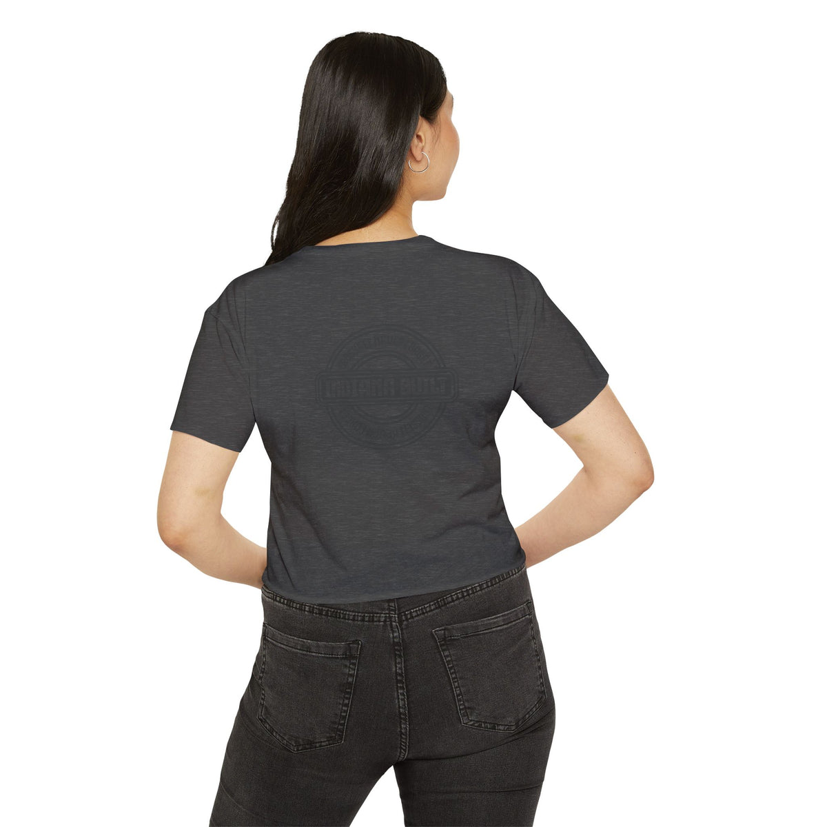 Indiana Built Crop Top — Women's Festival Graphic Tee