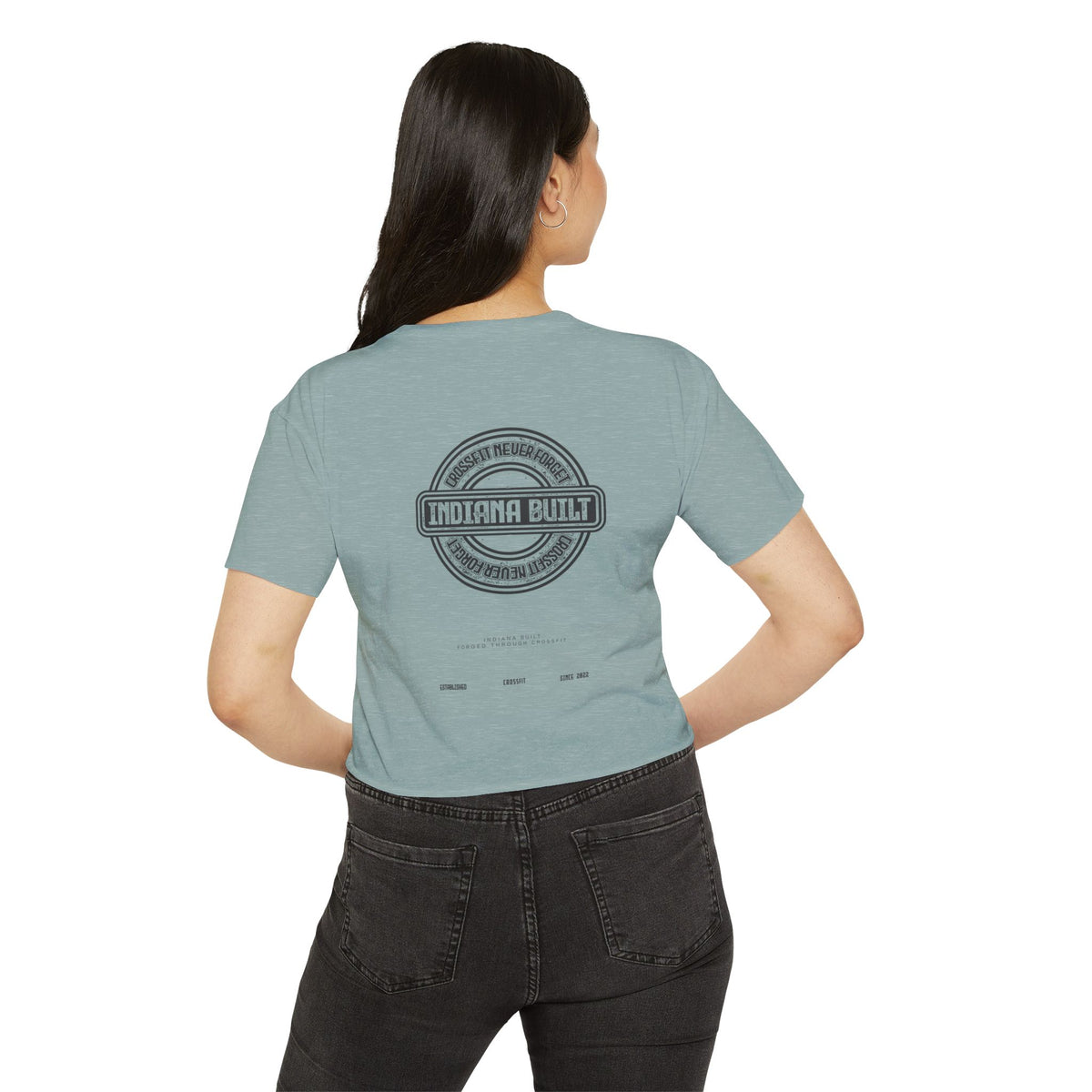 Indiana Built Crop Top — Women's Festival Graphic Tee
